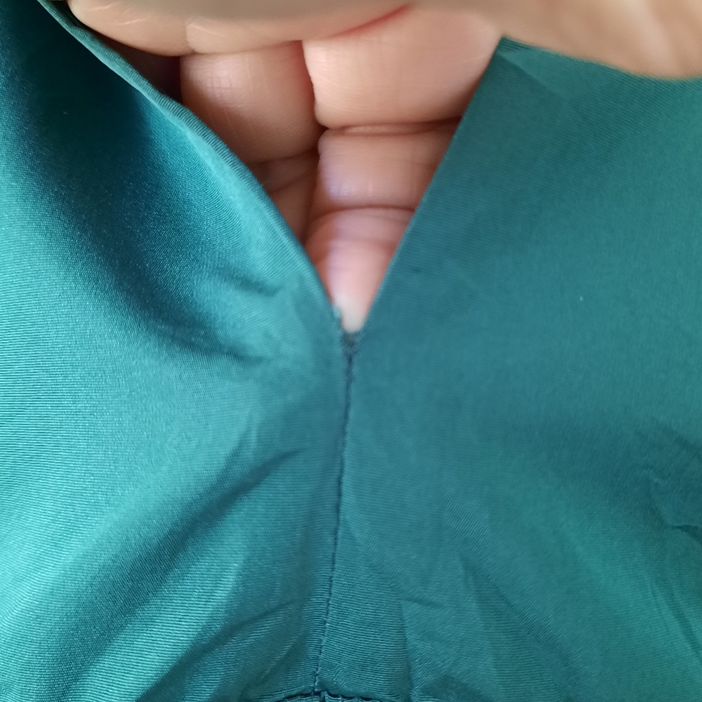 Zara Voluminous Taffeta Green Tiered Min Dress Bloggers Favorite Balloon Sleeve - Picture 12 of 16